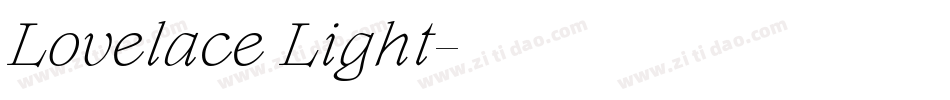 Lovelace Light字体转换